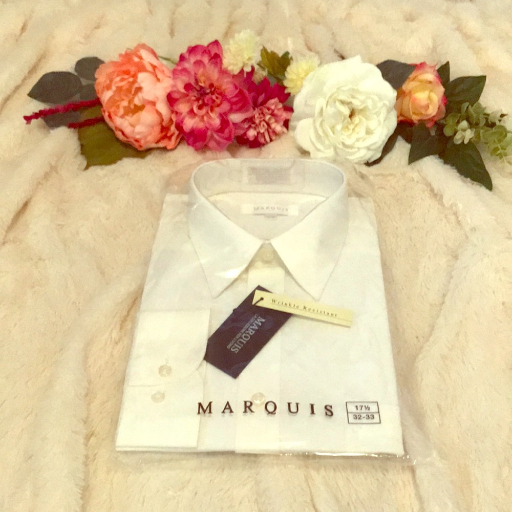 NWT Marquis white button up.